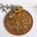 Handmade Floral Jewellery Set for Haldi & Mehendi – Pearl Bangle Hathphool