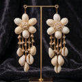 Shankh Phool Pearl Earrings for Haldi & Mehendi